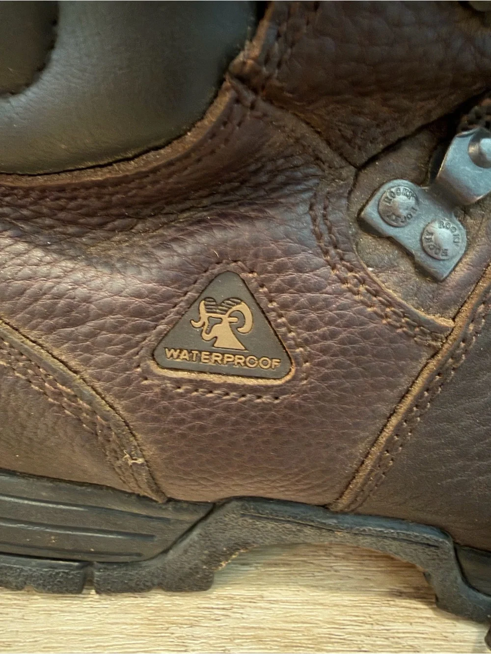 Rocky Dark Brown Leather Work Boots